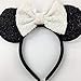 Iridescent Minnie Ears, White Mickey Ears, Wedding White Minnie Ears, Sparkly Mouse Ears, Bride Ears