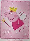 Peppa Pig PRINCESS PEPPA Official fleece throw blanket