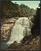 Horse Pasture Falls,river,waterfall,cliffs,tree,Sapphire,NC,North Carolina,c1902