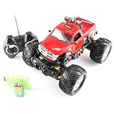 Good Quality Working Suspension 1:16 Dodge Ram Monster Truck RC Remote Control car with Rechargeable Batteries RTR RC Monster Truck (Colors May Vary)