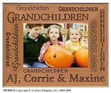 Grandchildren Personalized Alder Wood Photo Frame