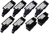 Speedy Inks - Compatible Dell Set of 8 Toner Cartridges for Dell 1250, 1350 Printers: 2 Black, 2 Cyan, 2 Magenta, 2 Yellow