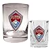 Colorado Rapids MLS Rocks Glass and Square Shot Glass Set - Primary Logo by Great American Products