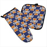 University of Illinois Fighting Illini Oven Mitt Potholder Set
