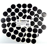 Ziggyboard Chalkboard Labels 2 Inch Diameter Refill Kit 63 Black Round Stickers, Labels Only No Marker