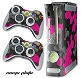 New XBOX 360 Console Protective Decal Skin - CamoPlate - Pink