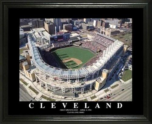 Cleveland Indians - Jacobs Field Aerial - Lg - Framed Poster Print