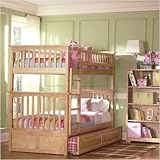Columbia Bunk Bed with Trundle in Natural Maple Size: Twin/Twin