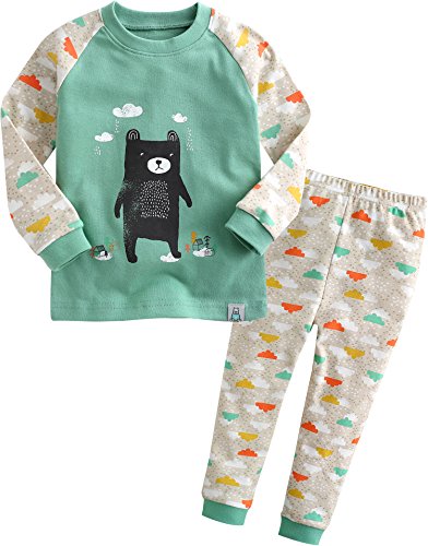 Vaenait Baby 12M-7T Kids Boys Sleepwear Pajama 2pcs Set Bear Friend
