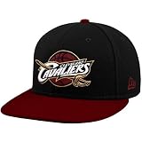 NBA New Era Cleveland Cavaliers Black-Wine 59FIFTY Primary Logo Flat Brim Fitted Hat (7 7/8)