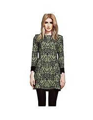 Round Neck 3/4 Sleeves Winter Jacquard  Dress