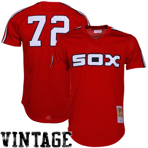 Carlton Fisk White Sox '84 BP Jersey Mitchell & Ness 44