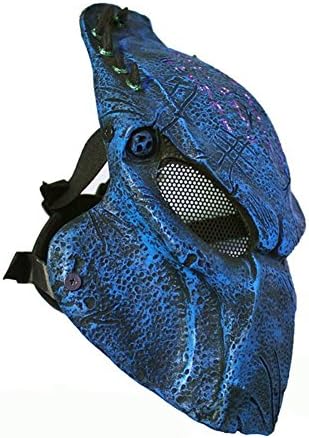 YIDUO(TM) Wire Mesh Alien Vs Predator AVP Wolf 2.0 Full Face Protection Paintball Mask Protective Gear War Game Fiberglass masks Halloween Costume BB Gun