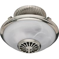 Hunter 21817 Illumi-Heat Brushed Nickel Semi-Flush Mount Heater with Light and Remote Control