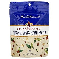 Mareblu Naturals CranBlueberry Trail Mix Crunch, 4-Ounce Pouches (Pack of 8)