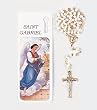Bookmark Rosary - Saint Gabriel - Bookmark and Full 14" Rosary - Exclusively from the Studios of Cromo NB (Milano, Italy)