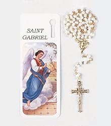 Bookmark Rosary - Saint Gabriel - Bookmark and Full 14" Rosary - Exclusively from the Studios of Cromo NB (Milano, Italy)
