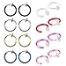 Areke Women's Fake Clip On Earrings Non Piercing Unisex Small Hoop Earring Fake Body Jewelry 8 Pairs