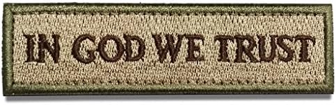 KANGYUAN In GOD We Trust - Tactical Morale Embroidery Velcro Patch - Multitan