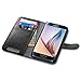 Spigen Wallet S Galaxy S6 Case with Foldable Cover and Kickstand Feature for Galaxy S6 2015 - Black