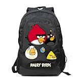 Black Full Size Backpack with Red Angry Bird