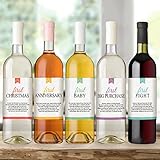 Wine Bottle Labels for Wedding Gift, Wedding Milestones, Wedding Firsts