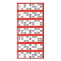Jumbo Bingo Ticket Singles, 6 to View Pad, Red