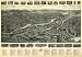 Aero view of Ansonia, Connecticut 1921., large historic panoramic map reprint 52x36 Image