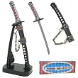 Mini Japanese Samurai Sword Letter Opener with Stand