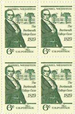 Daniel Webster Set of 4 x 6 Cent US Postage Stamps NEW Scot 1380 by US Postal Service