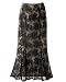 Bias-cut lace knit skirt