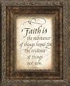 Framed Christian Art-FAITH IS THE SUBSTANCE-QS