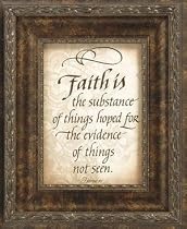 Framed Christian Art-FAITH IS THE SUBSTANCE-QS