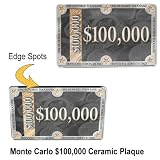 Monte Carlo Ceramic Poker Chip Plaque