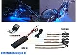 6pc Blue LED Flexible Motorcycle Lights