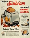 1955 Ad Sunbeam Corp Chicago Toaster Toast Kitchen Appliances Vintage Fall - Original Print Ad