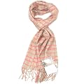 Women's Check Cashmere Scarf - Pure Cashmere Scarf for Women/Ladies-Made in Scotland