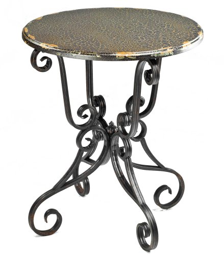 Safavieh American Home Collection Chartreuse Antique Black Iron Side Table