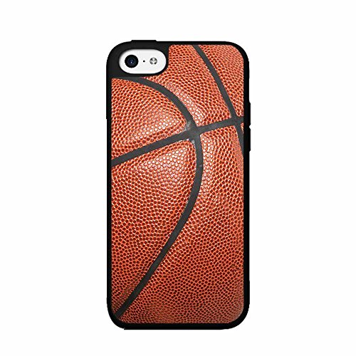 BleuReign(TM) Bright Orange Detailed Basketball Plastic Phone Case Back Cover iPhone 5 5s and iPhone SE