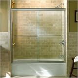 KOHLER K-702200-G54-MX Fluence Frameless Bypass Bath Door, Matte Nickel