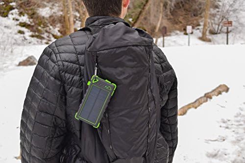 Ultra Rugged Solar USB Charger Power Bank (8000 mAH)- Green