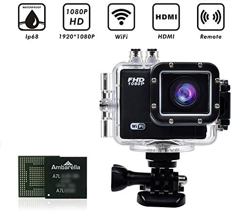 Snail Shop Sport Cam Action Camera18 Accessory Set Ambarella A7l 1080p 60fps 16 Mega Pixels 2.0 Inch Outdoor 50m Dive Sports Hd Dv/car Dvr/camera(silver)