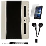 Black w/ Off-Wite Protective Slim and Durable Professional Faux Leather Por ....