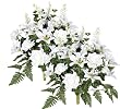 TWO 26" Mixed Delphinium, Rose, Lily, Eucalyptus, Leather Fern Artificial Flower Arrangement