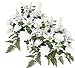 TWO 26" Mixed Delphinium, Rose, Lily, Eucalyptus, Leather Fern Artificial Flower Arrangement