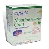 Equate - Nicotine Gum Polacrilex - Stop Smoking Aid, Mint Flavor 4 mg, 170 Pieces