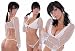 2 tlg. Bolero Top und String weiss Transparent