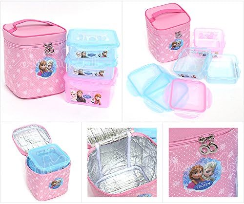 Disney Frozen Three-tier Food Storage Lunch Box with Bag 043285