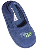 PL Lounge by Petit Lem Nuit - Boys Fleece Slipper, Blue (Size X-Large)