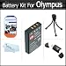 Battery Kit For Olympus VR-340, SZ-12, XZ-1 SZ-10 SZ-20 SZ-30MR SP-800UZ SP-810UZ SZ-11 SZ-31MR iHS Digital Camera Includes Extended (1000maH) Replacement LI-50B Battery + LCD Screen Protectors + Mini Tabletop Tripod + USB 2.0 Reader + MicroFiber Cloth